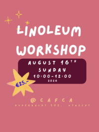 Linoleum workshop August 16th